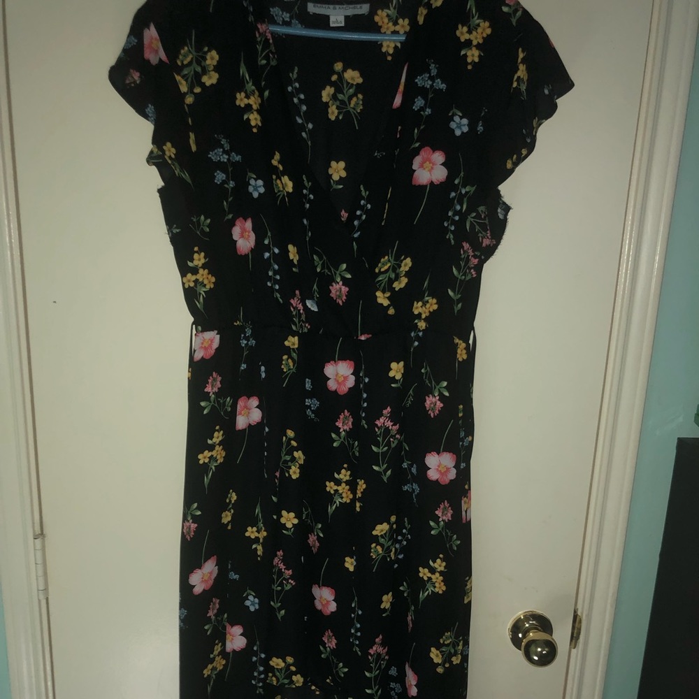 High low flowly floral dress